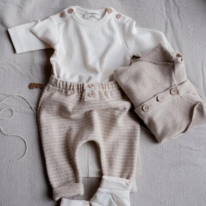 1+ In The Family Baby Aram Bodysuit Ecru Cream