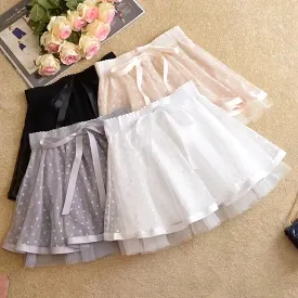 2022 new sweet mesh lace point princess skirt BY4050