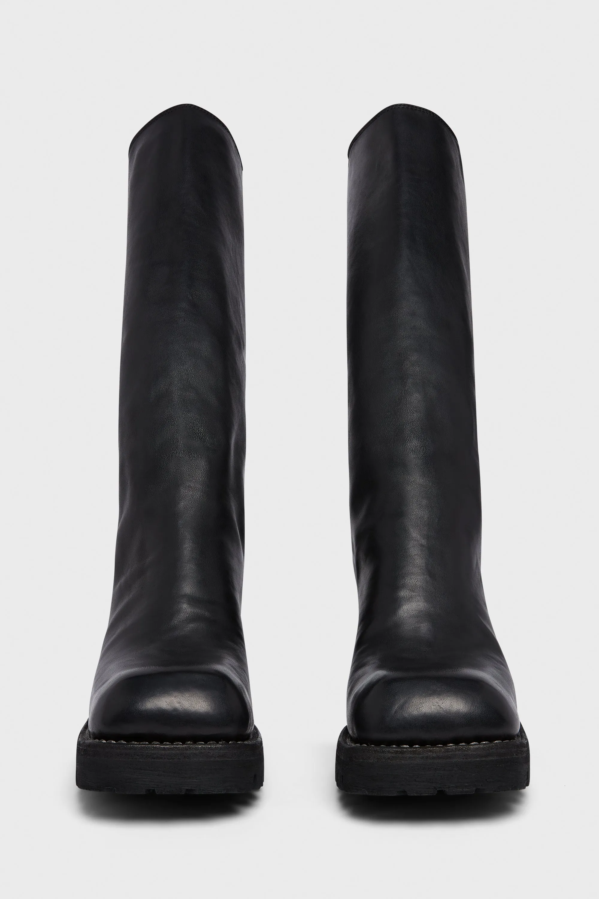 9089V BACK ZIP HIGH BOOTS BLACK