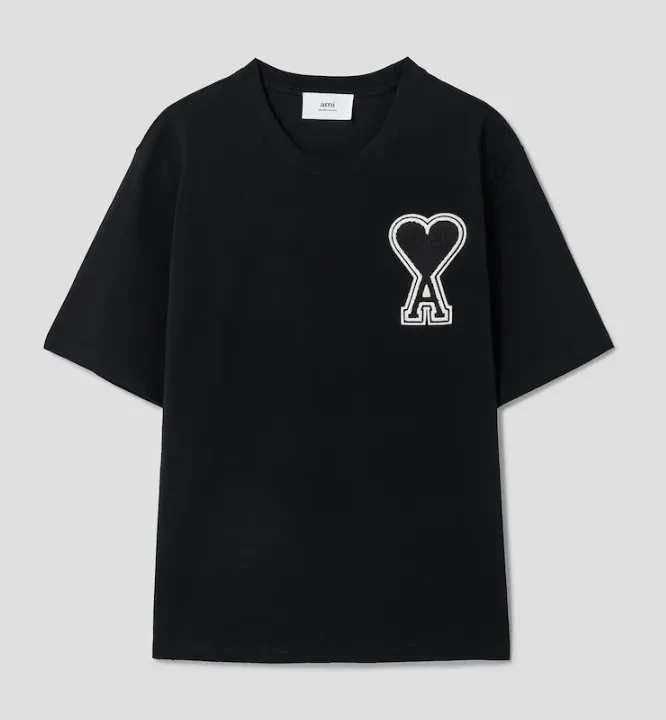 AMI PARIS  |Unisex Street Style Cotton Short Sleeves Logo Designers