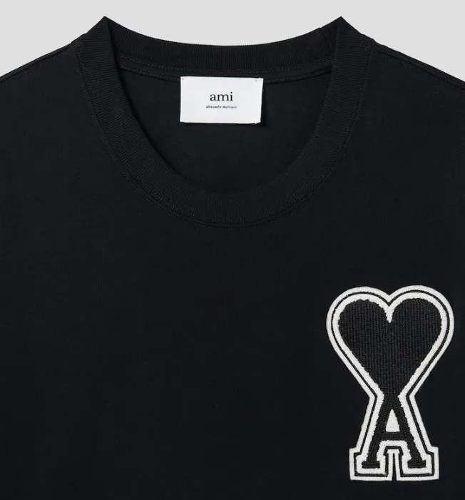 AMI PARIS  |Unisex Street Style Cotton Short Sleeves Logo Designers