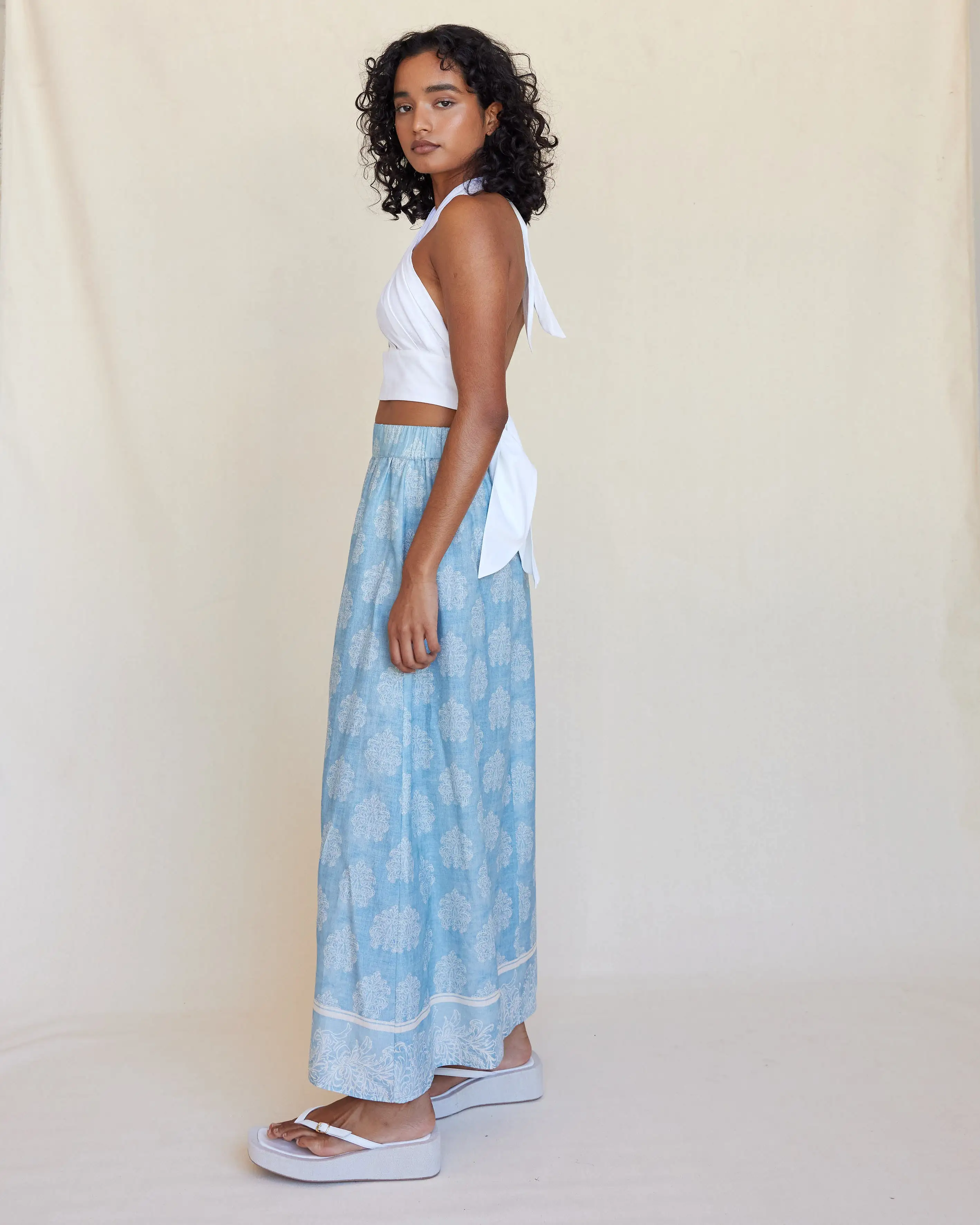 Anjali Linen Maxi Skirt