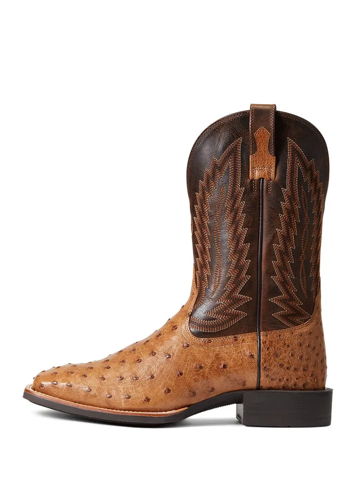 Ariat 10040281 Mens Quantum Primo Full Quill Ostrich Western Boot Beam Brown