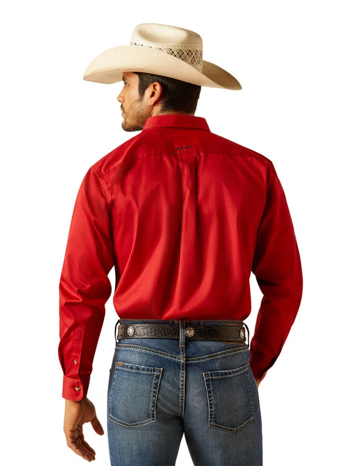 Ariat 10048809 Mens Team Logo Twill Classic Fit Shirt Red