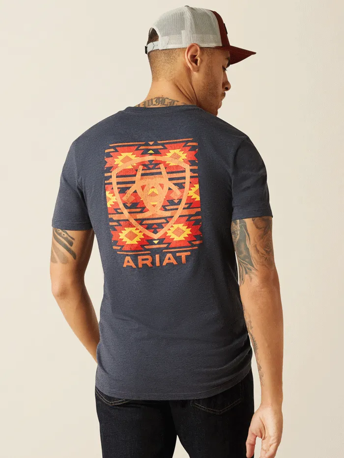 Ariat 10052573 Mens Eagle Rock T-Shirt Navy Heather