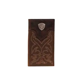 Ariat Rodeo Wallet With Stiching Detail Brown