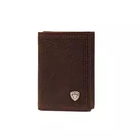 Ariat TriFold Wallet Brown Rowdy