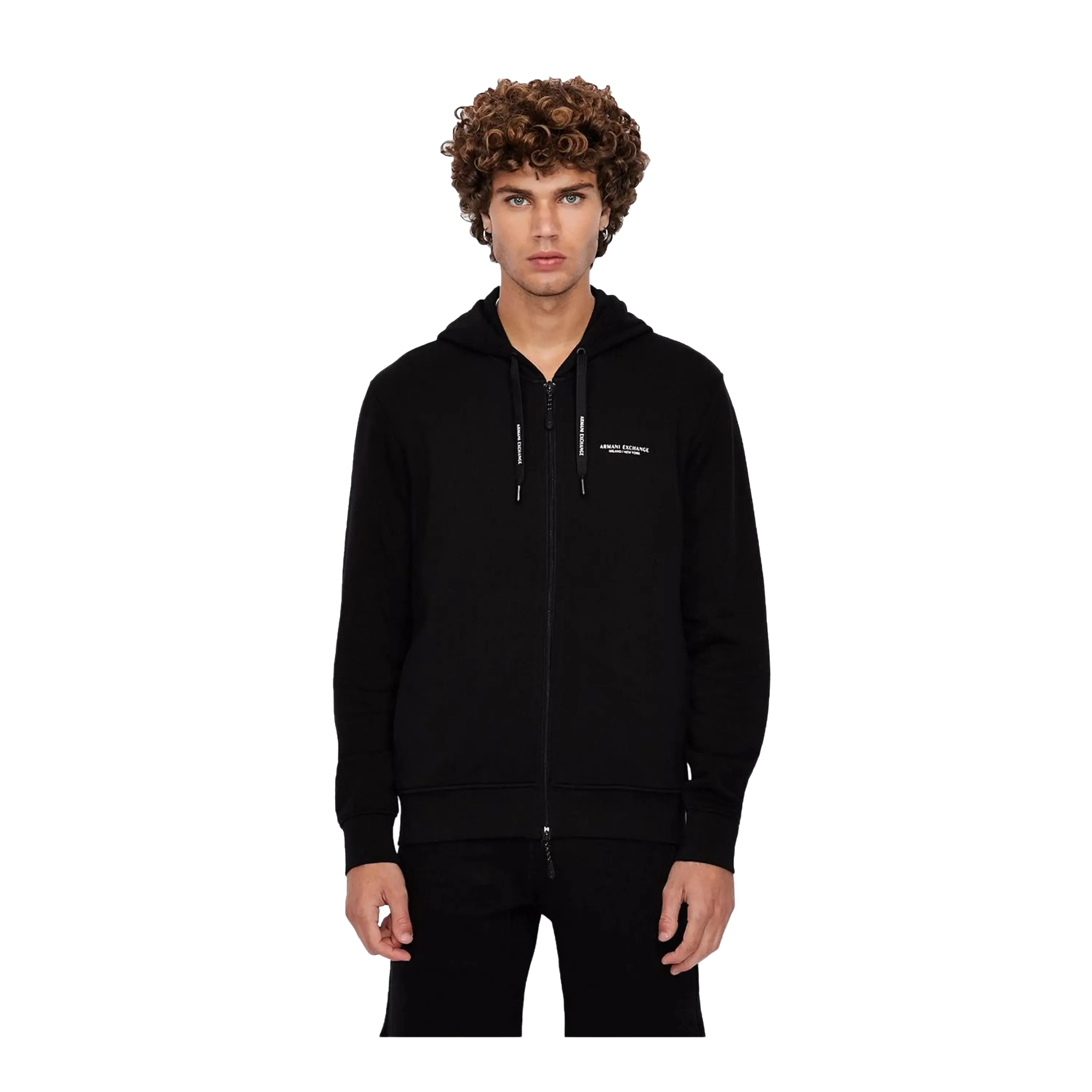 Armani Exchange Logo Zip Through Hoodie