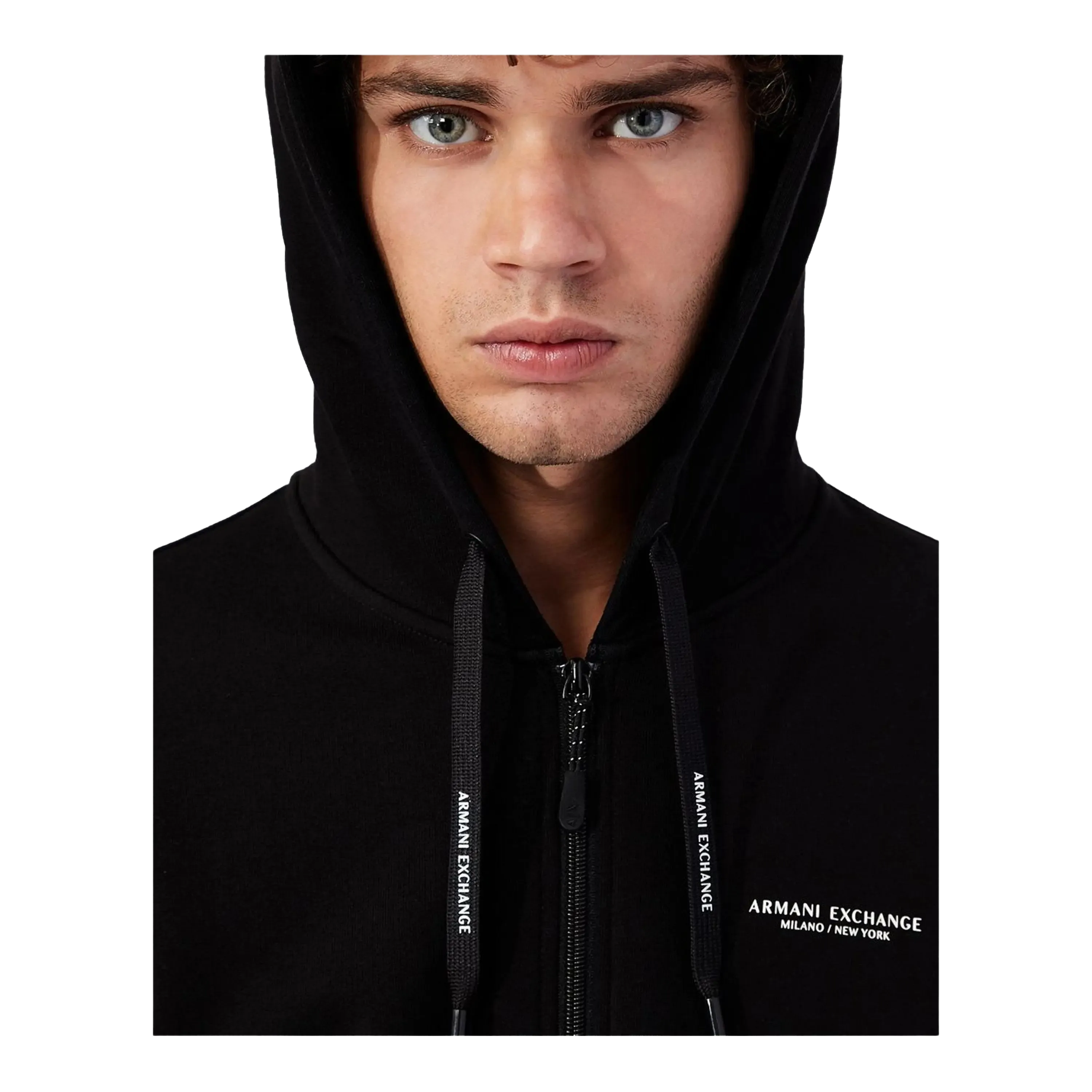 Armani Exchange Logo Zip Through Hoodie