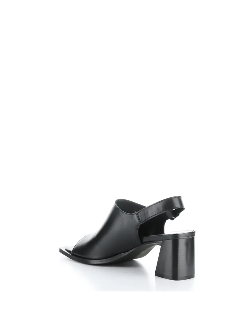 BIBI NAPPA LEATHER STACKED HEEL SLINGBACK