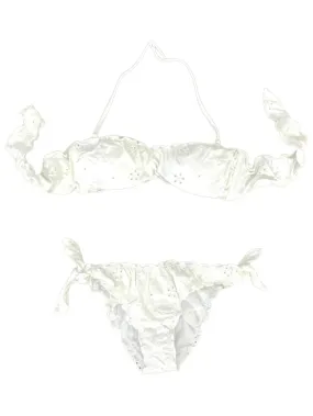 BIKINI A FASCIA BIANCO IN SANGALLO