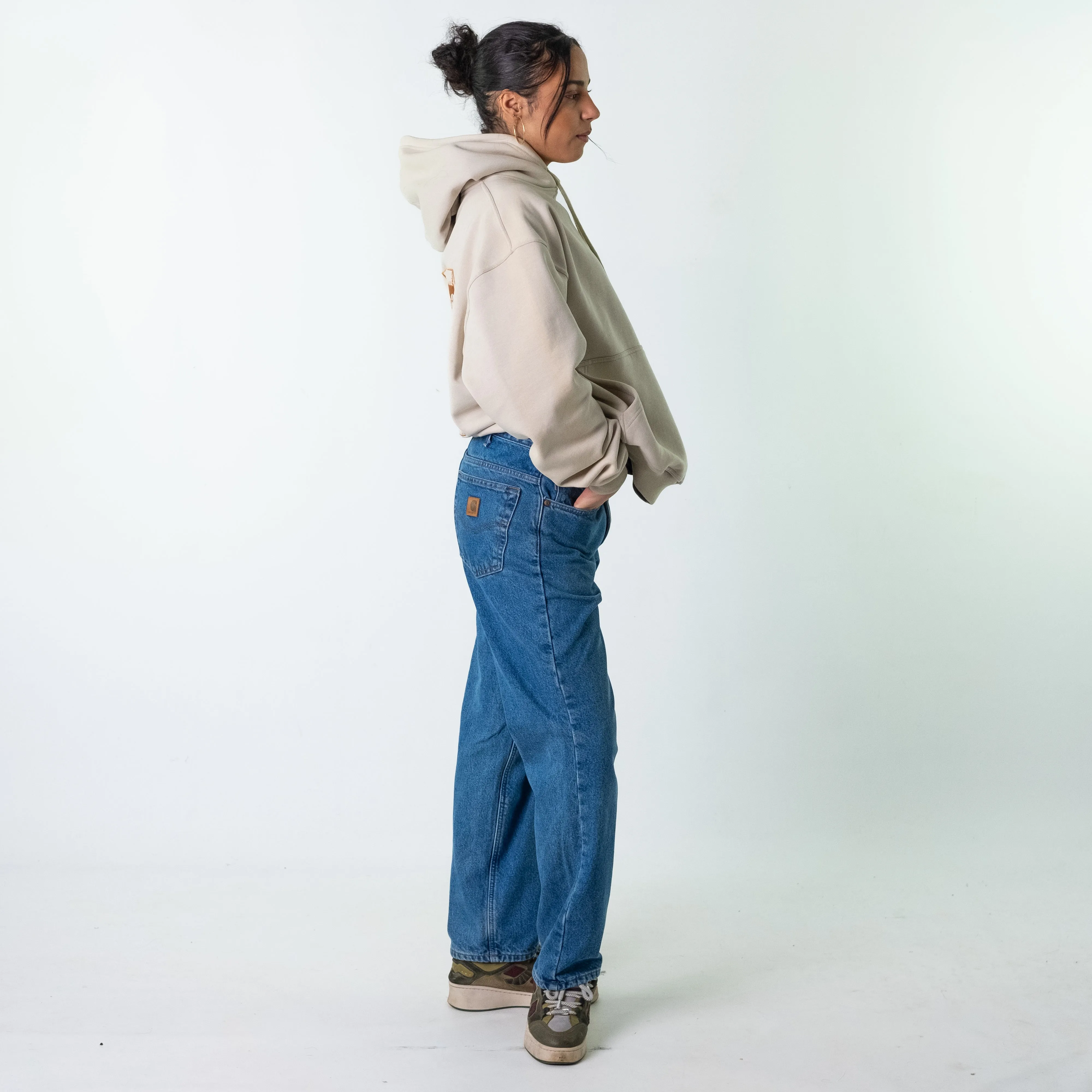 Blue Denim 90s Carhartt  Cargo Skater Trousers Pants Jeans (32x30)