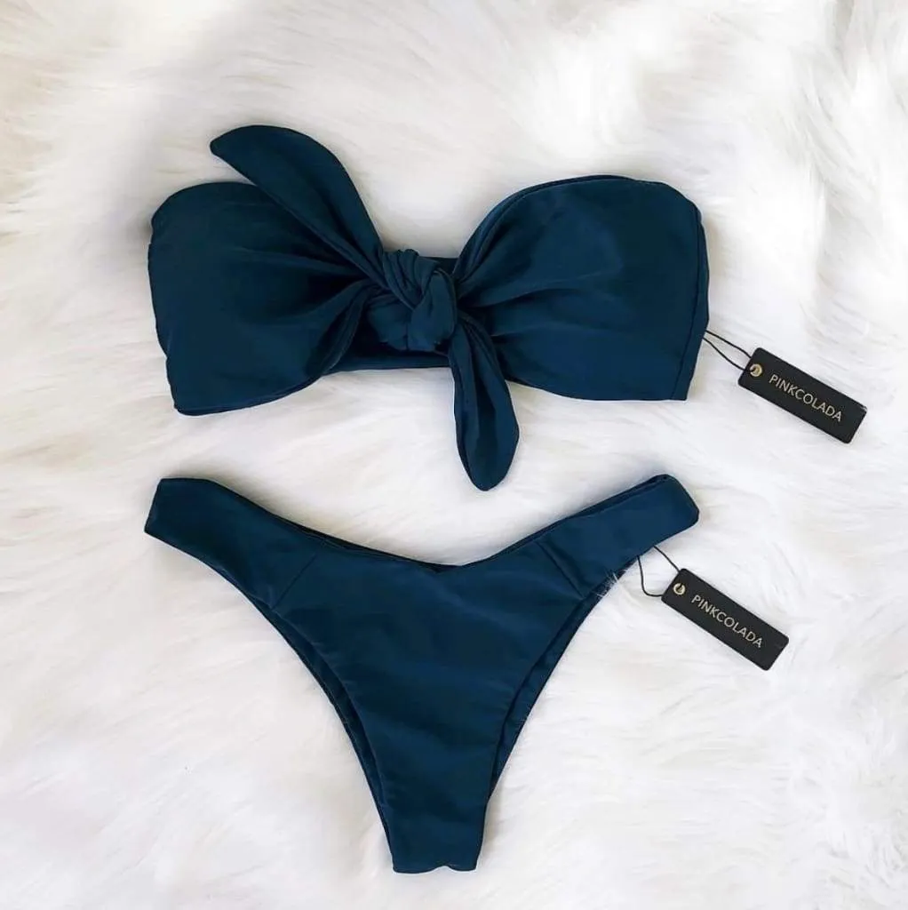 BONITA BIKINI TOP IN MIDNIGHT TEAL