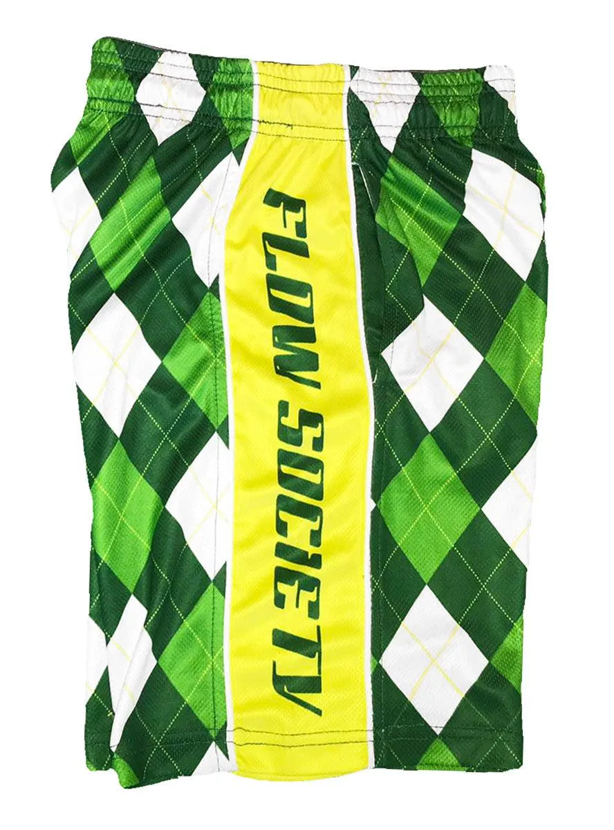 Boys New Argyle Green Attack Short