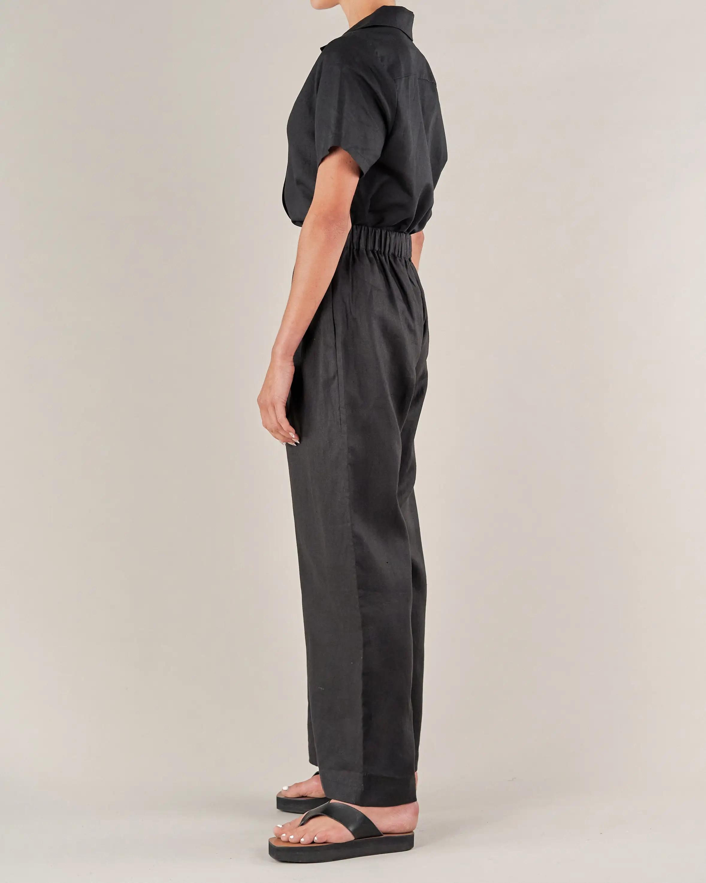 Cancun Linen Pant - Black