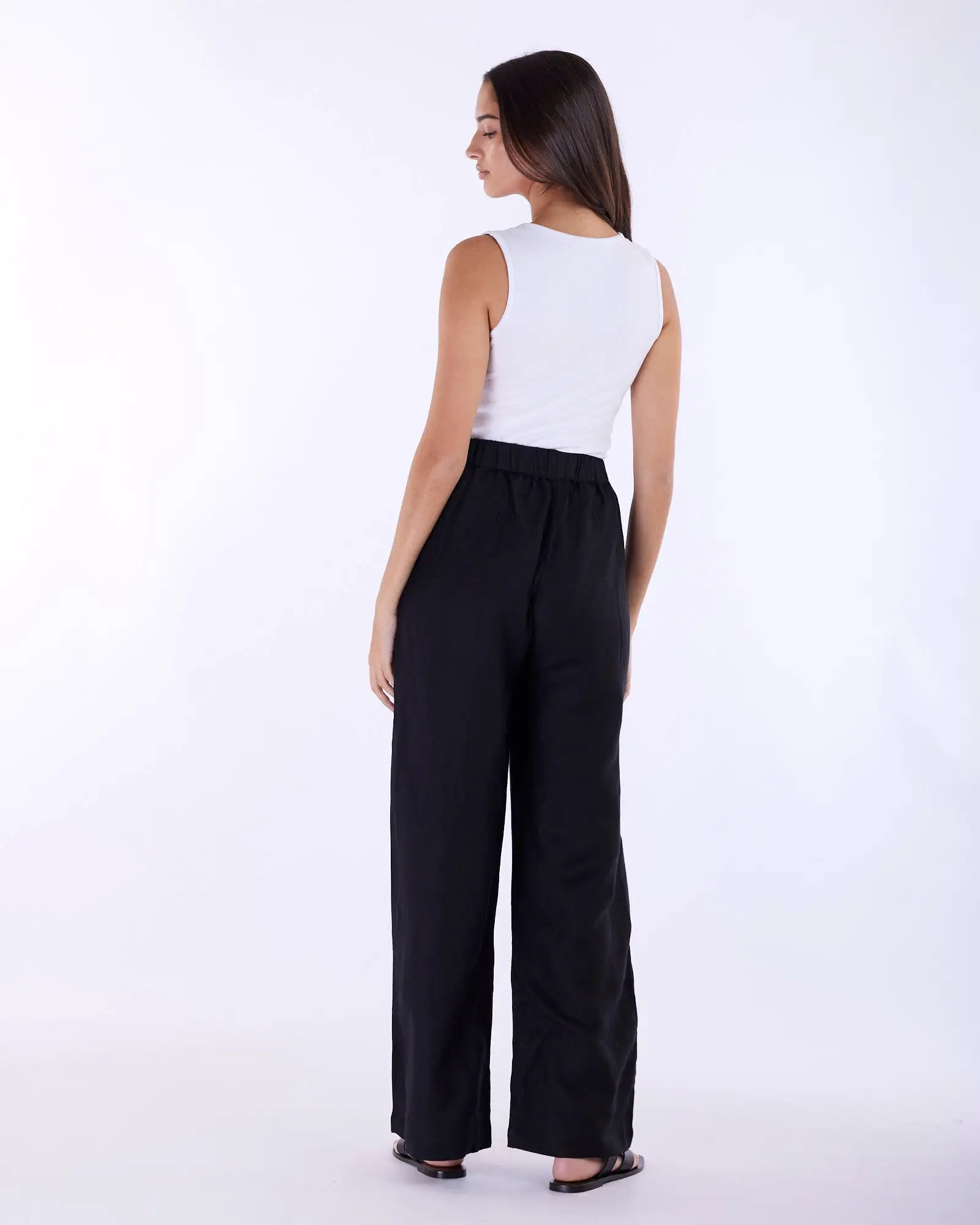 Cancun Linen Pant - Black