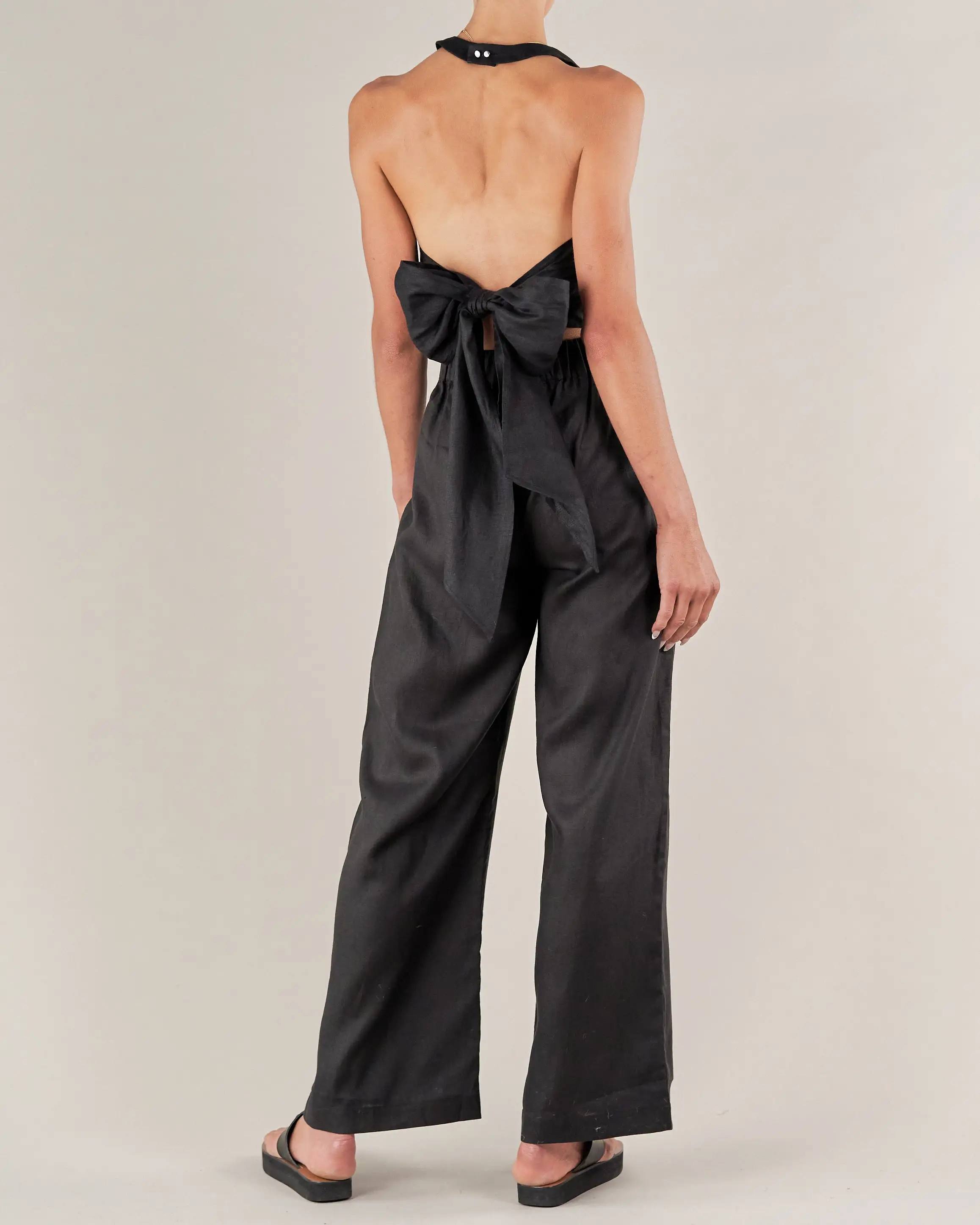 Cancun Linen Pant - Black