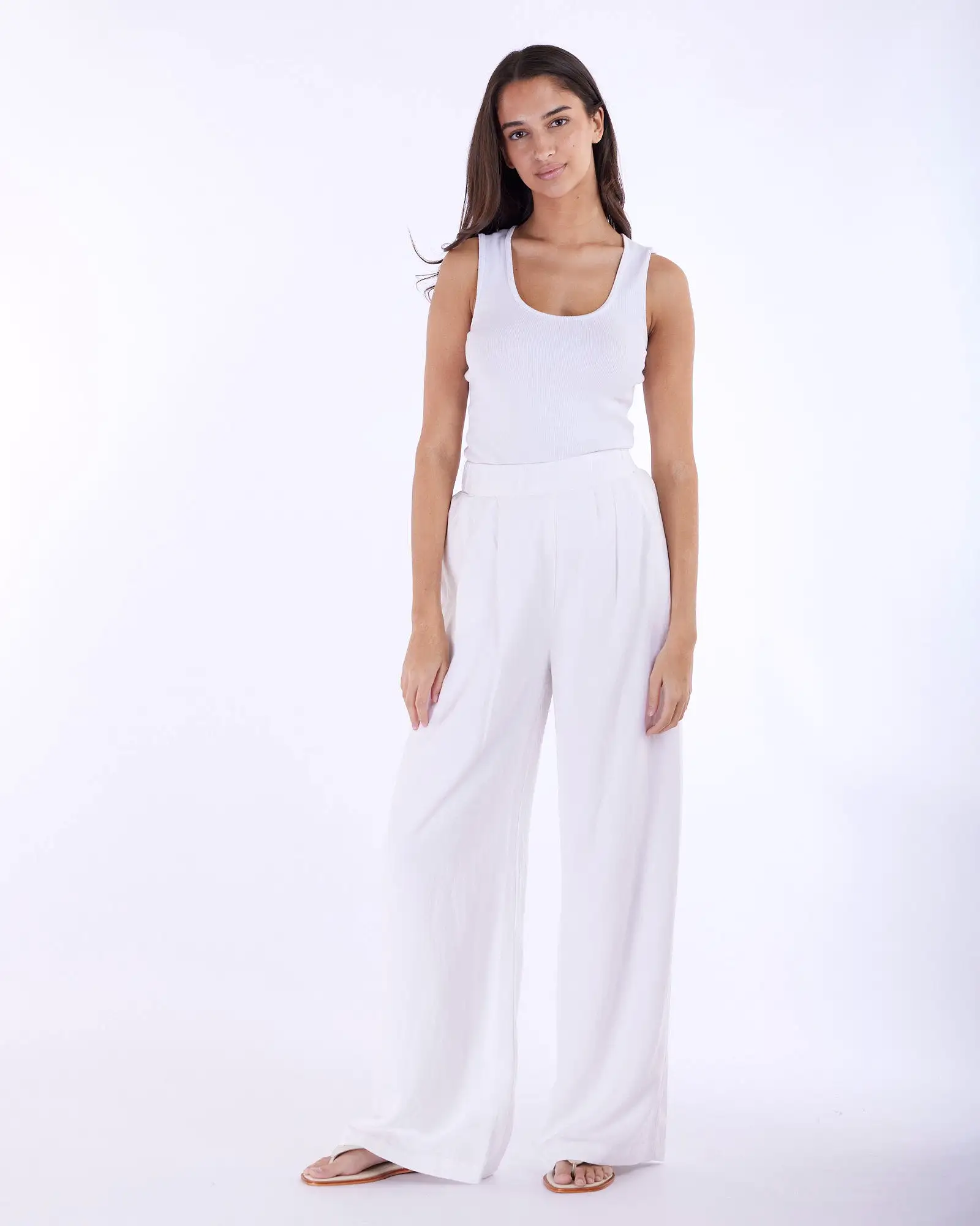 Cancun Linen Pant - White