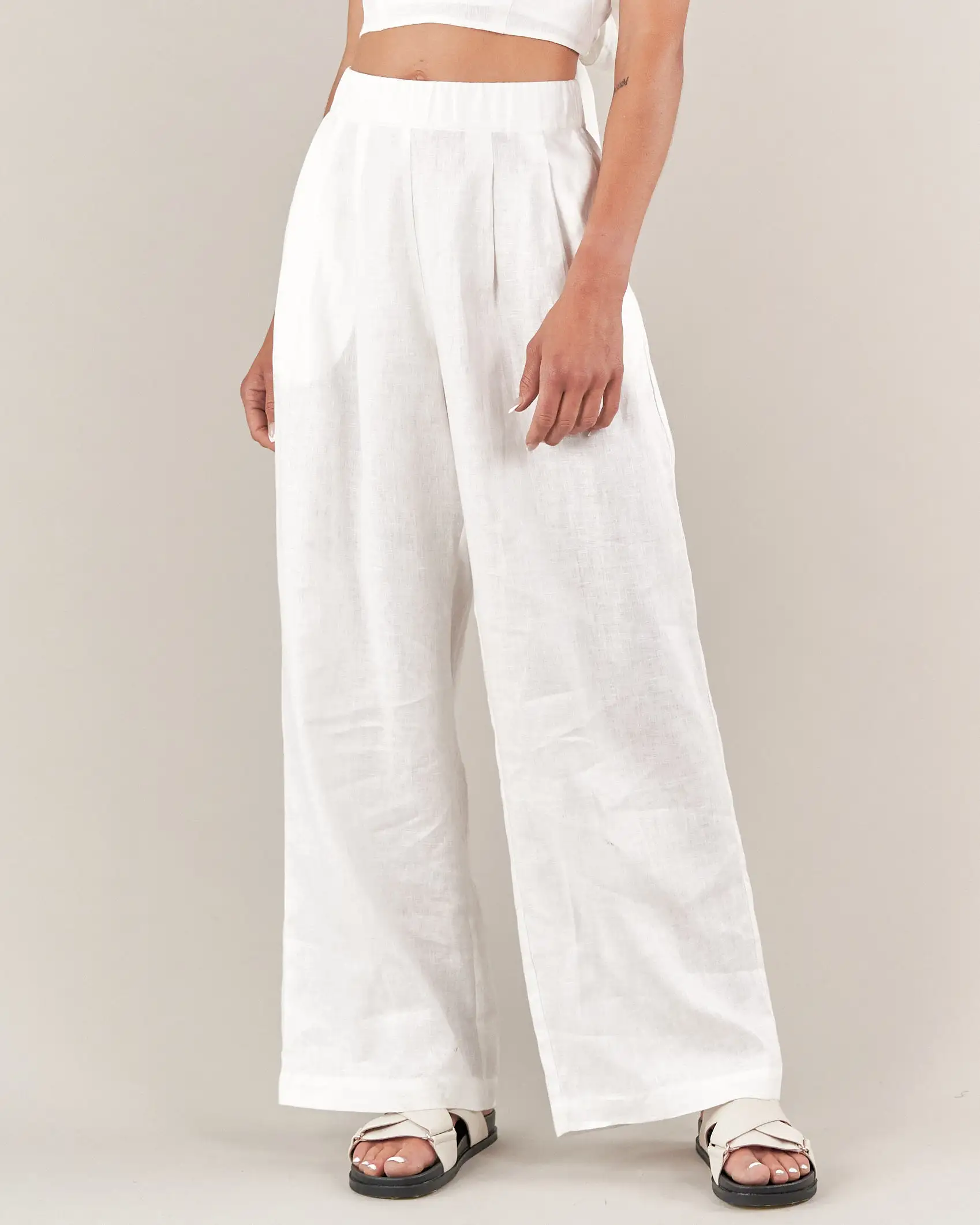 Cancun Linen Pant - White