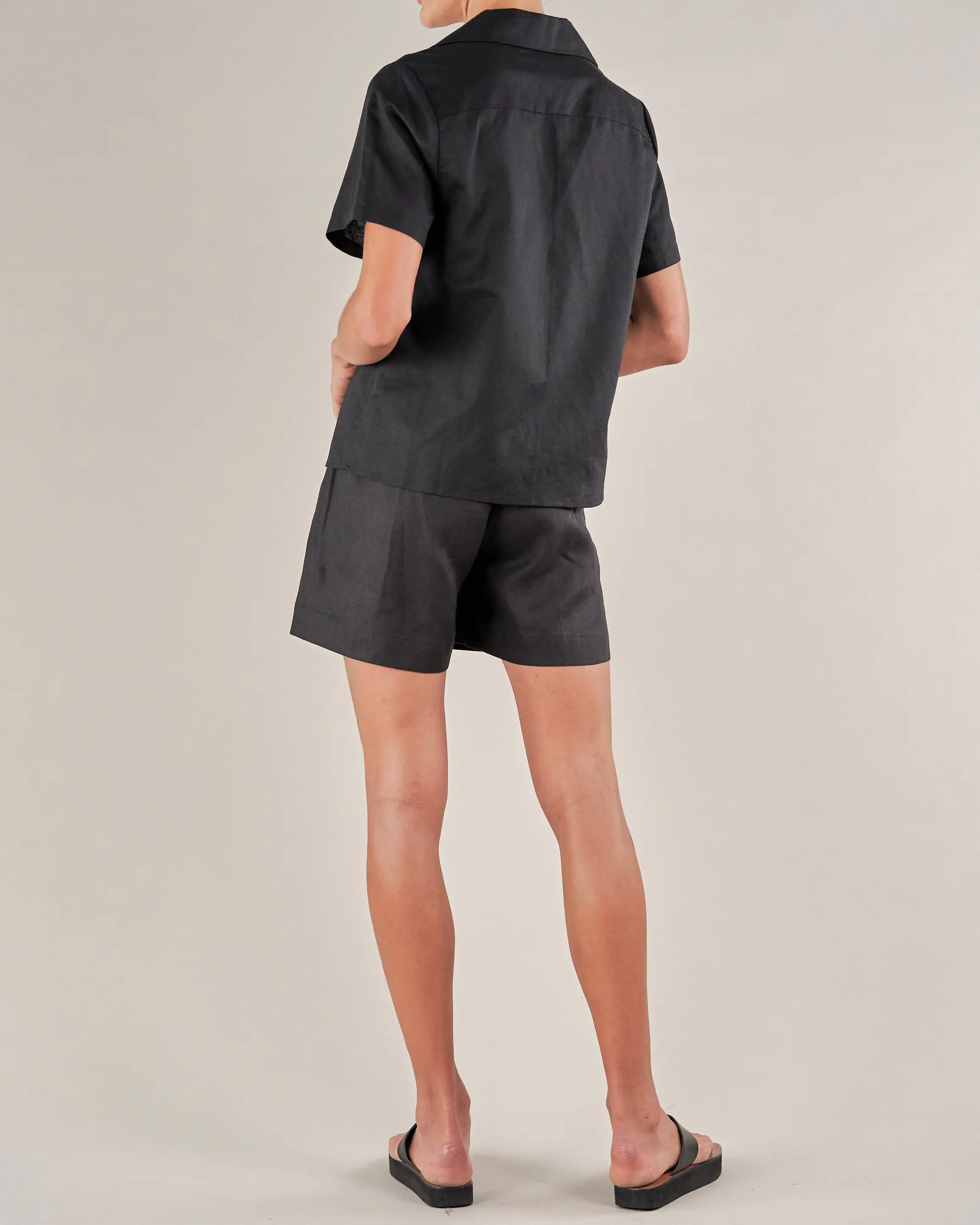 Cancun Linen Short - Black