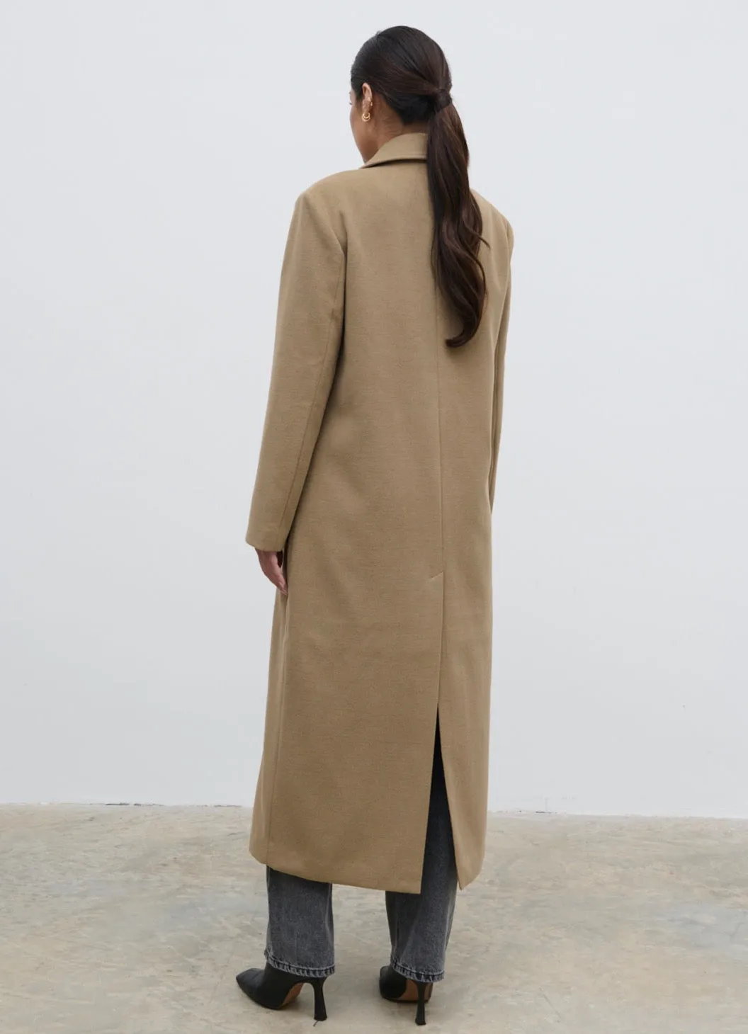 Carissa Oversized Tailored Coat - Taupe