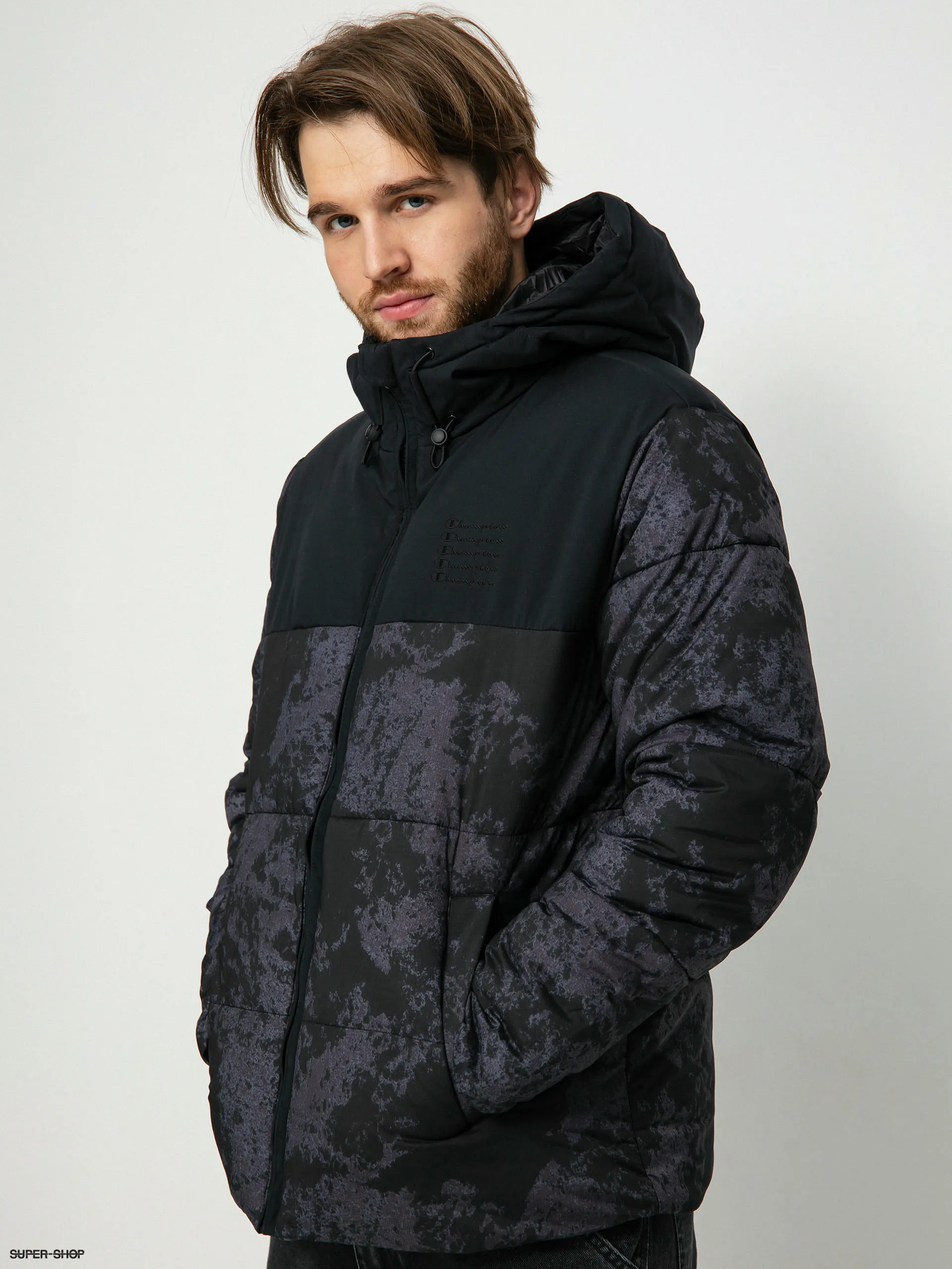 Champion Hooded Jacket 218087 Jacket (nbk/allover/nbk)