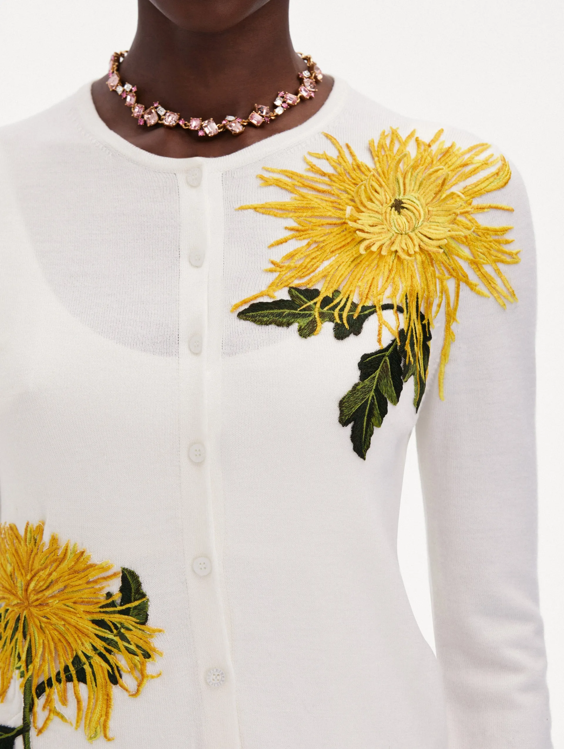 Chrysanthemum Threadwork Cardigan