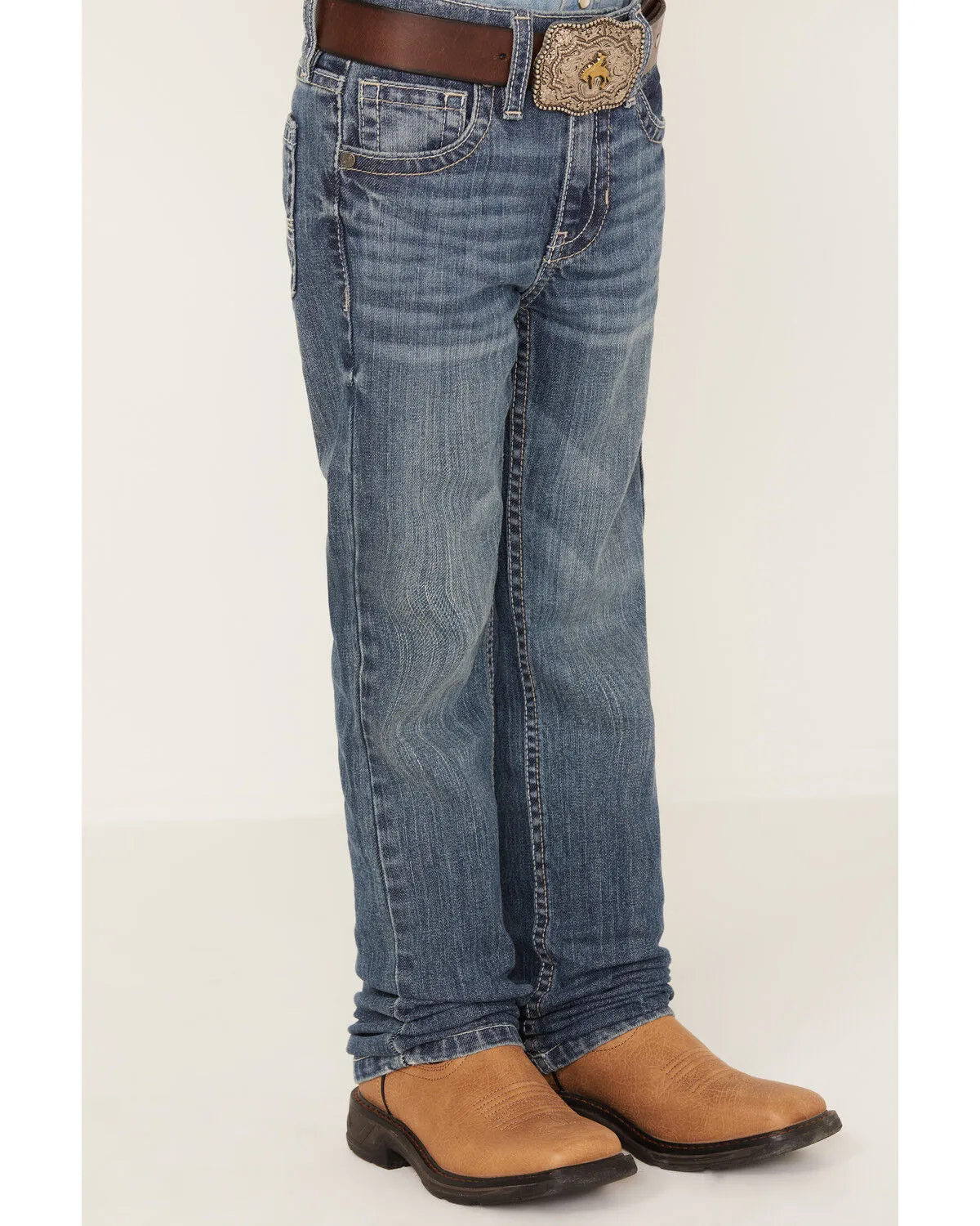 Cody James Little Boys' Light Wash Casey Stackable Straight Jeans