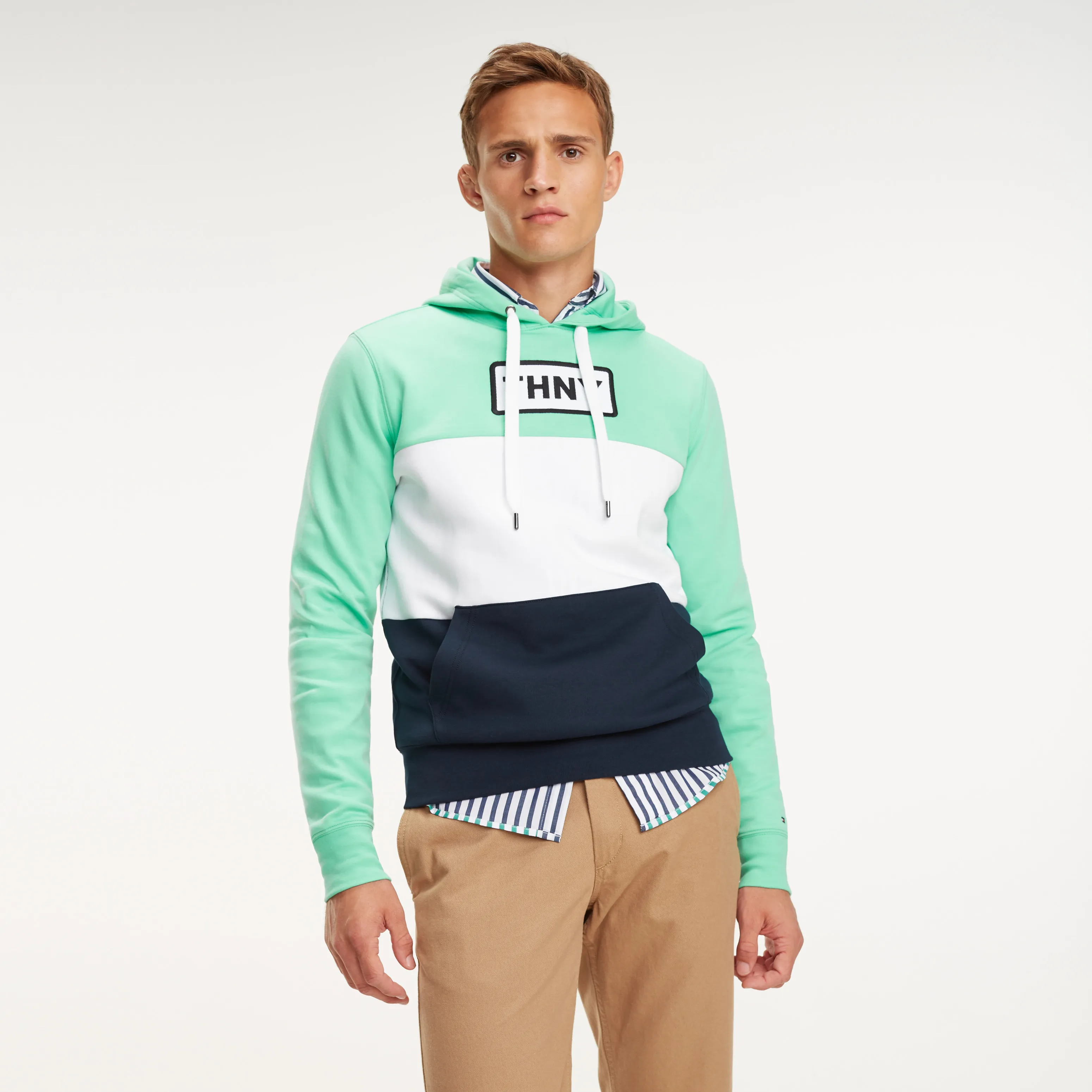 Colour-blocked Slogan Hoodie | Hoodies | Tommy Hilfiger