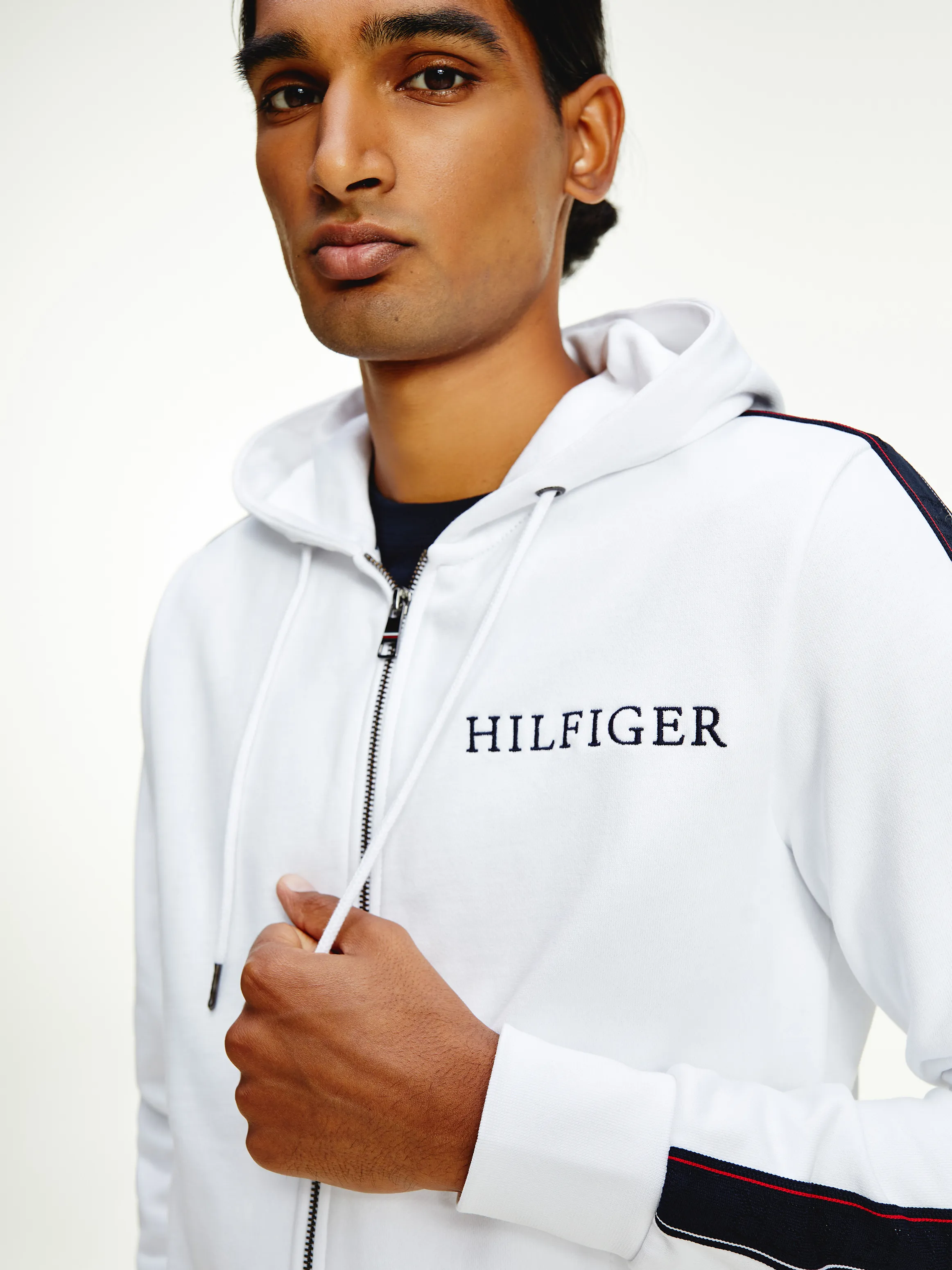 Contrast Tape Zip-Thru Hoodie | Hoodies | Tommy Hilfiger