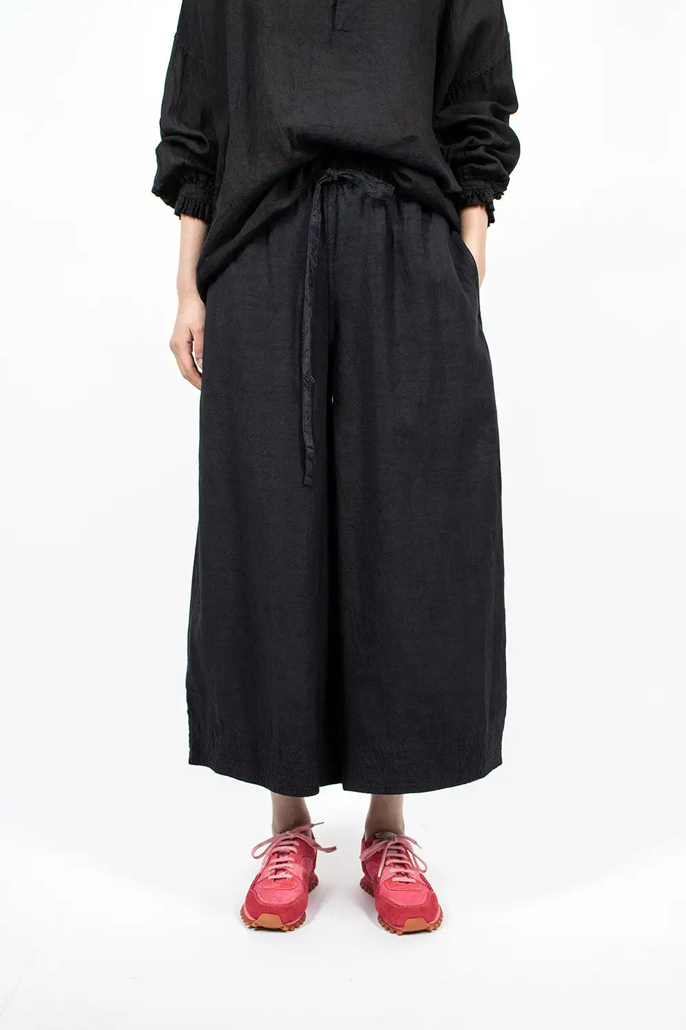 Coulisse Pant Dark Navy Linen