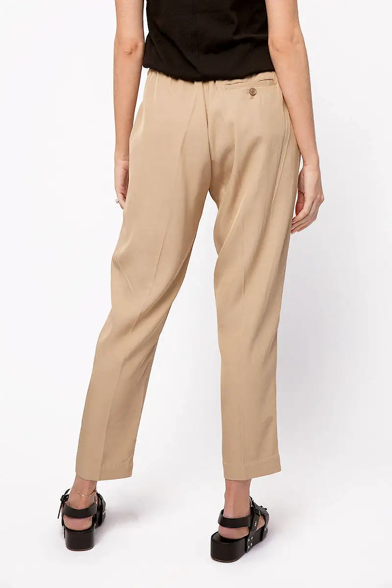 Cropped Pull-On Pant in Dune