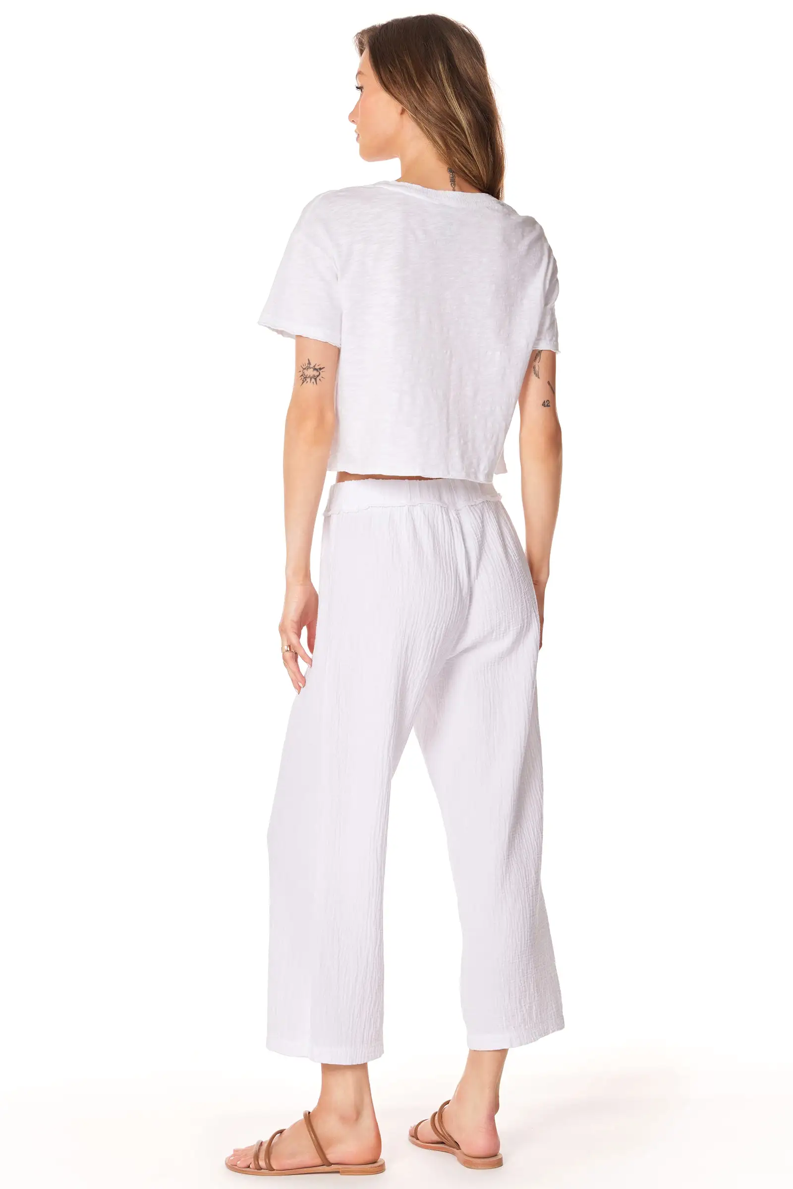 CROPPED WIDE LEG PANT