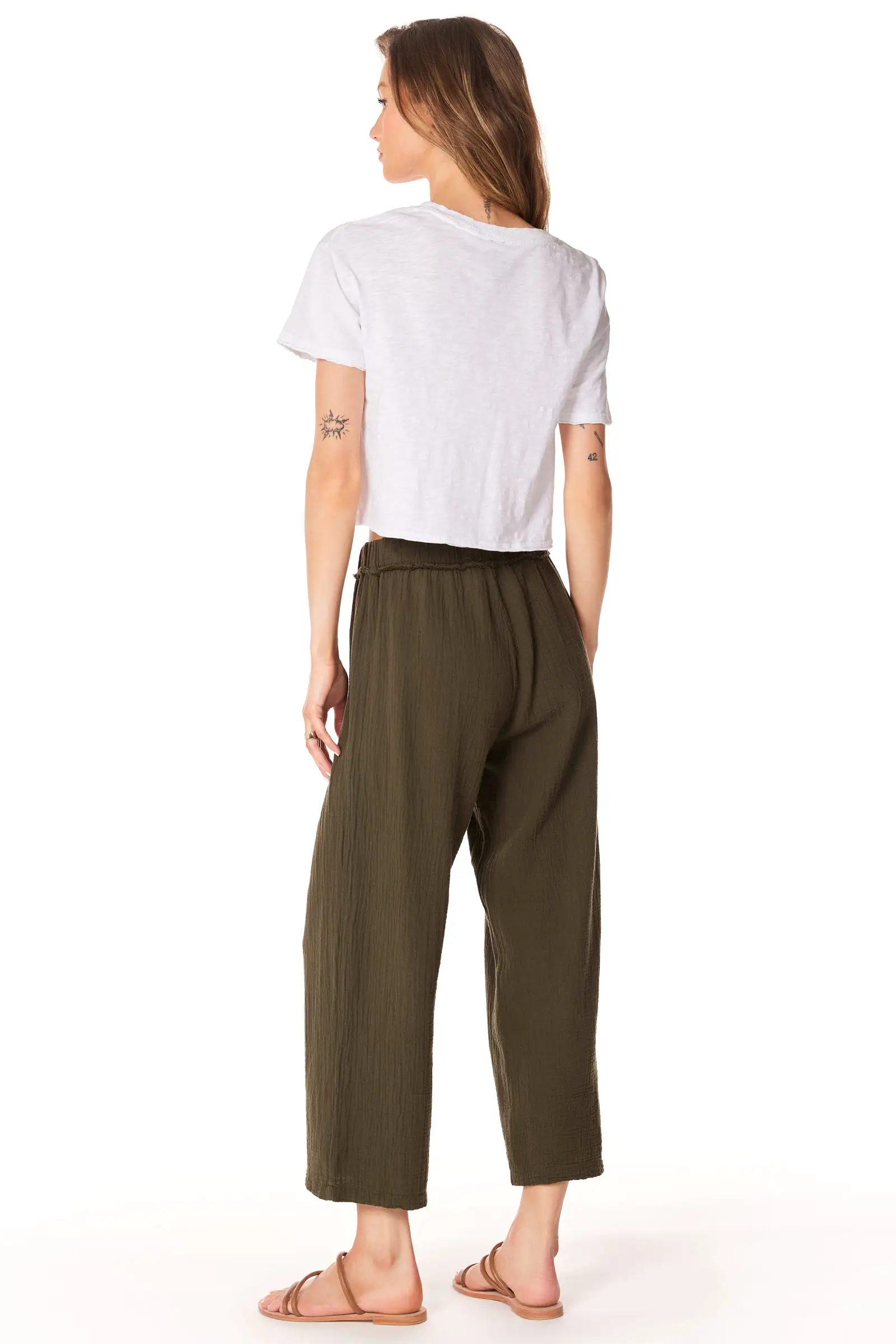 CROPPED WIDE LEG PANT