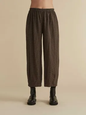 Cut Loose Mini Check Cropped Pant with Darts