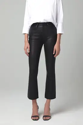 Demy Cropped Leather Pant in Black