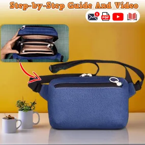 Denim Organizer Sling Bag PDF Download Pattern (3 sizes included)