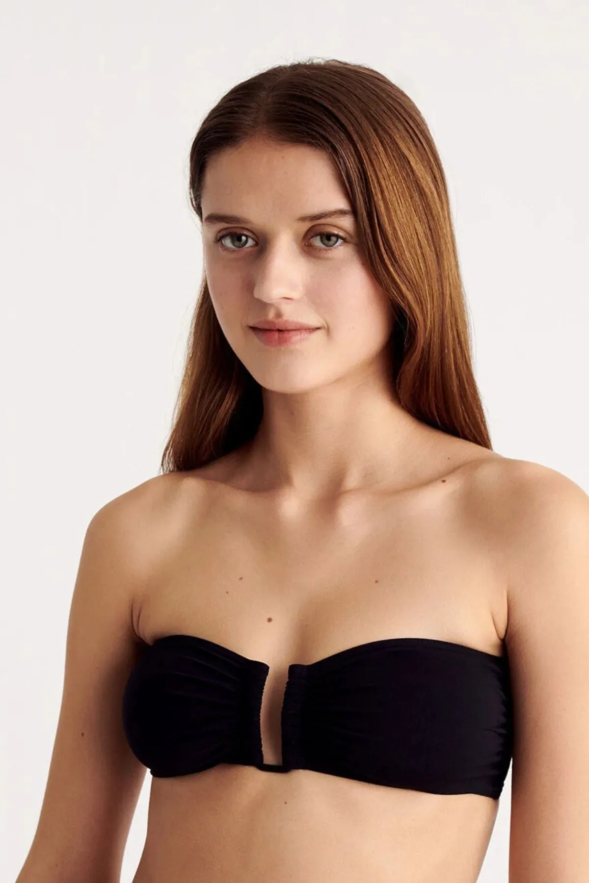 Eres Show Strapless Bikini Top - Black