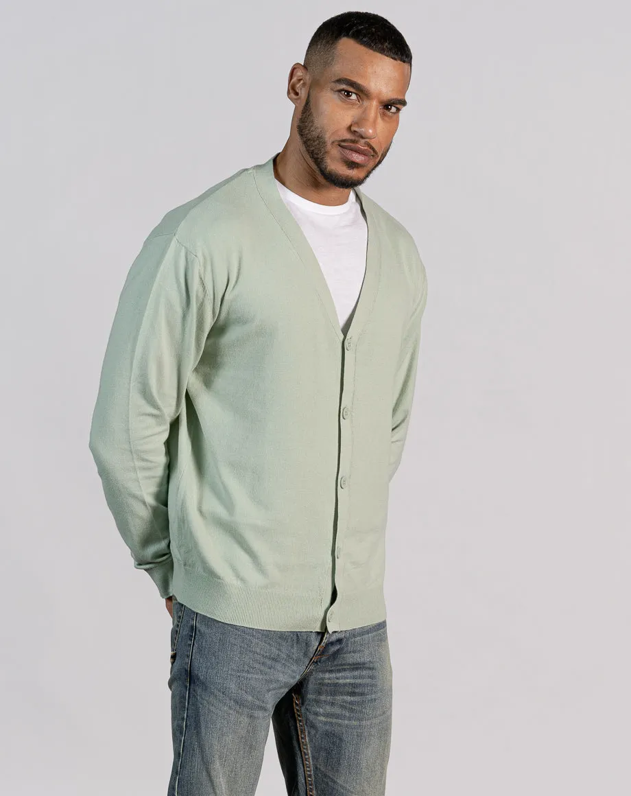 ESSENTIAL OVERSIZED KNITTED CARDIGAN - MINT