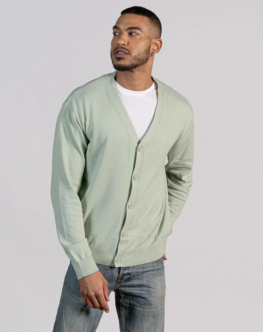 ESSENTIAL OVERSIZED KNITTED CARDIGAN - MINT