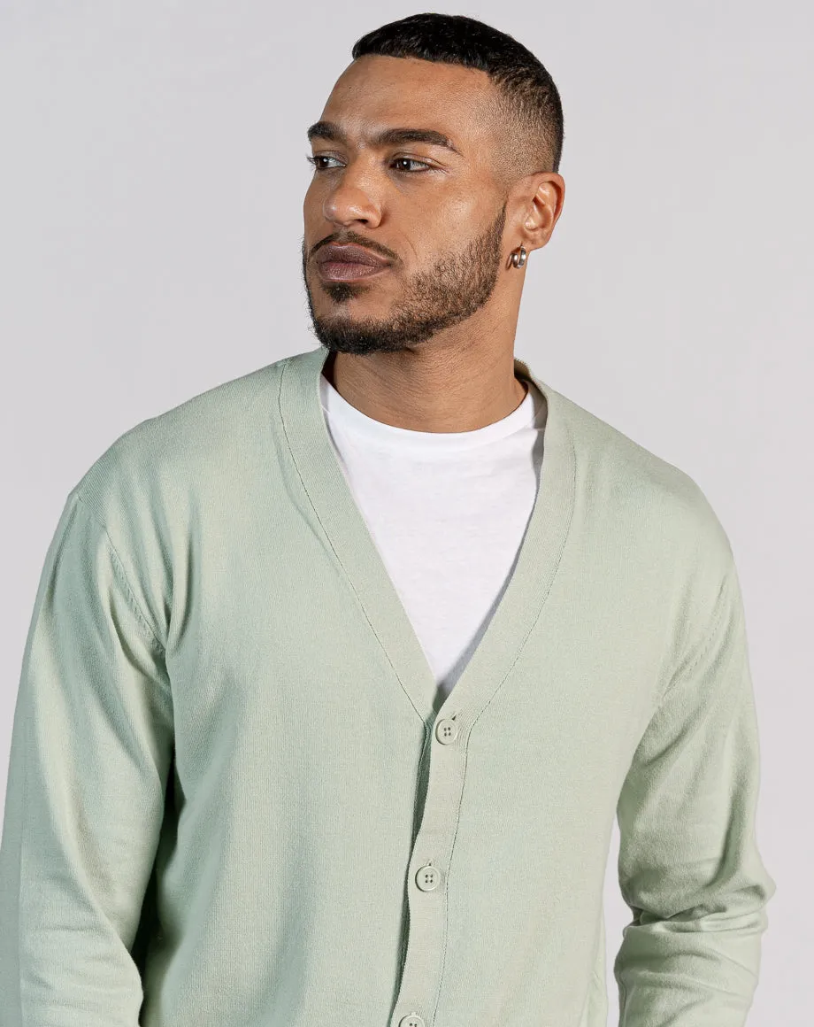 ESSENTIAL OVERSIZED KNITTED CARDIGAN - MINT