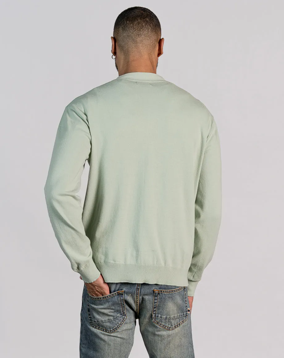 ESSENTIAL OVERSIZED KNITTED CARDIGAN - MINT