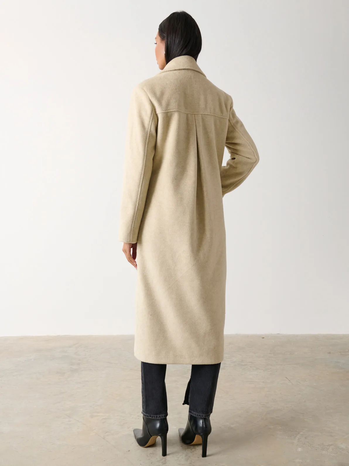 Ezra Boxy Collared Coat - Oatmeal