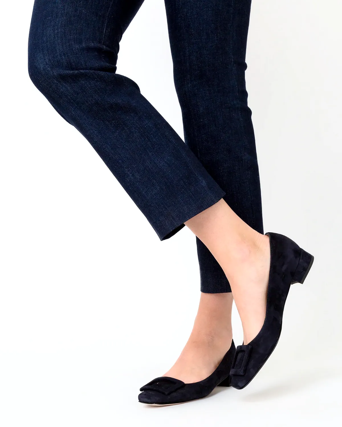 Faye Flare Cropped Pant (Indigo Stretch Denim)