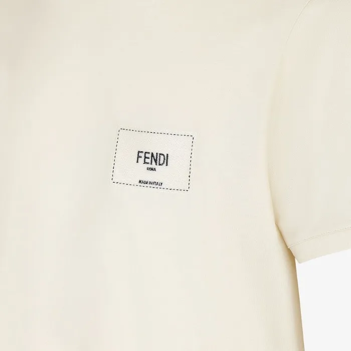 FENDI  |Crew Neck Monogram Logo Luxury Crew Neck T-Shirts