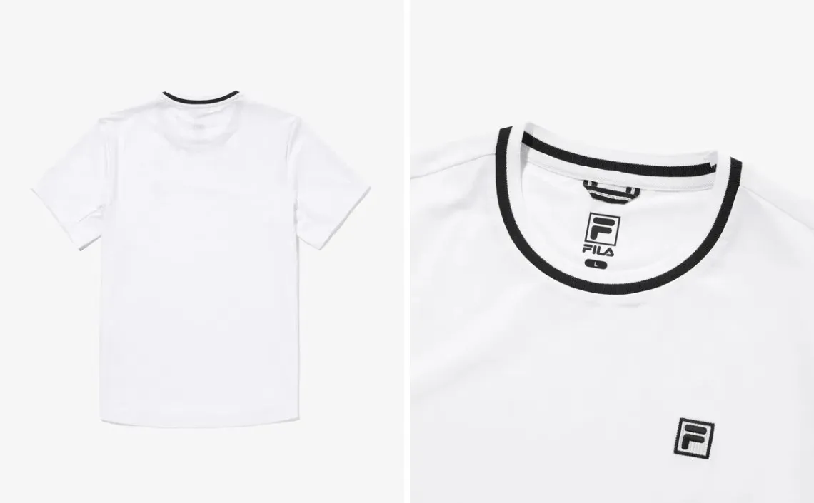 FILA  |Unisex Street Style Plain Cotton Short Sleeves Logo T-Shirts