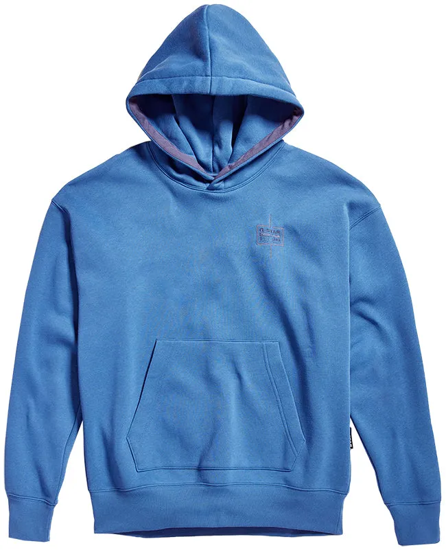 G Star Raw Mens Core Oversized Hooded Sweater Retro Blue