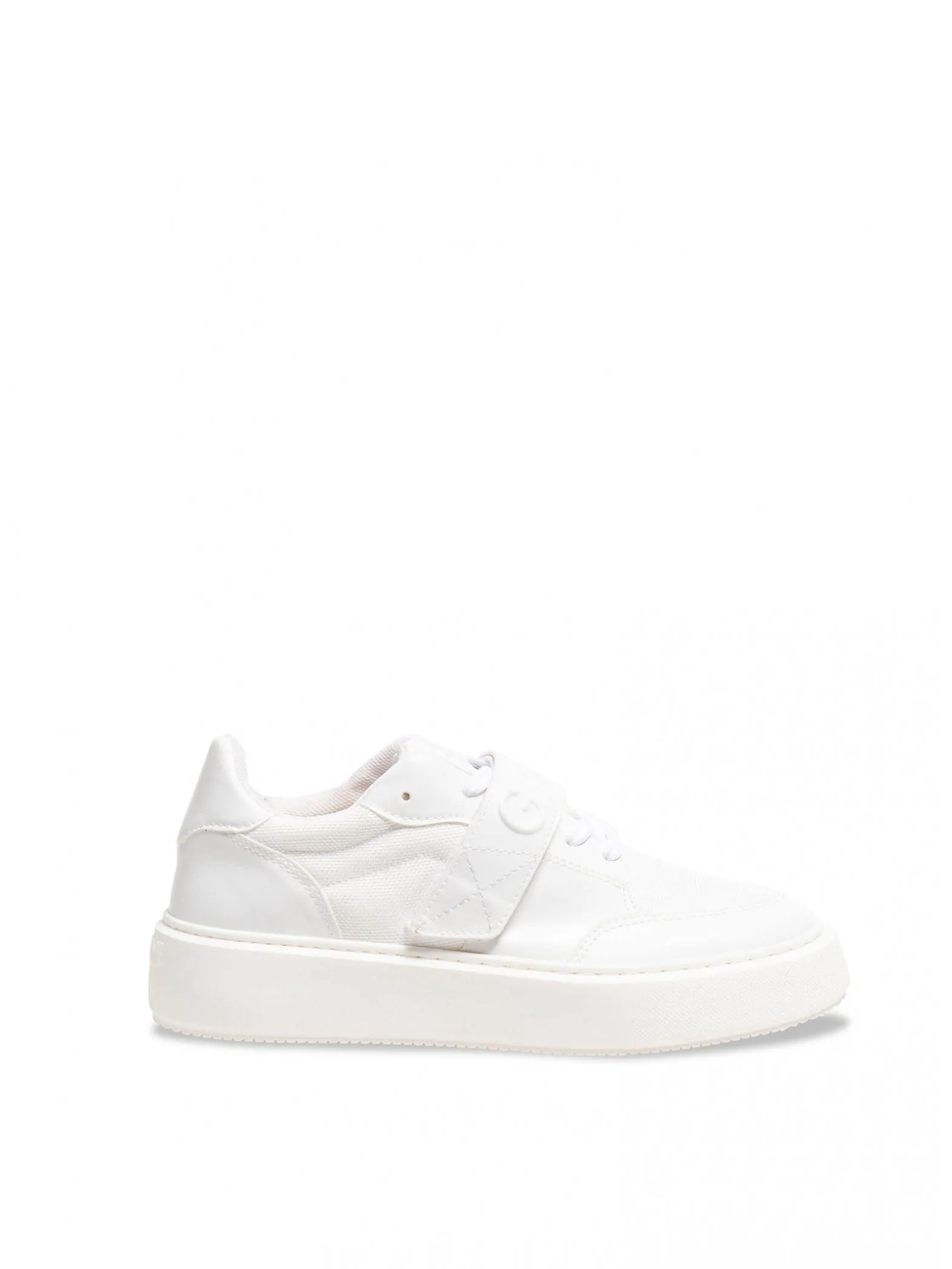 GANNI SNEAKER SPORTY MIX CUPSOLE LOW TOP VELCRO EGRET