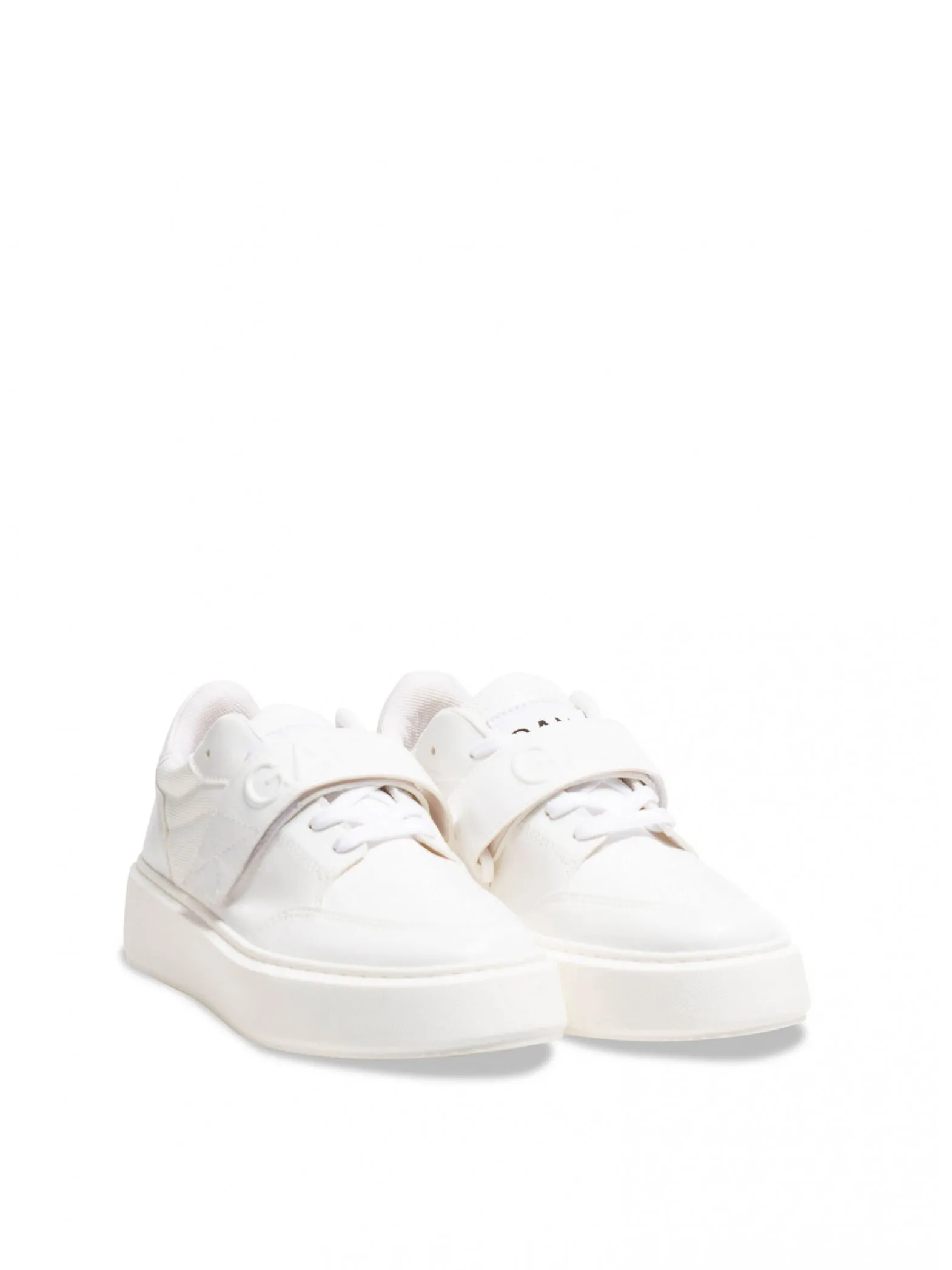 GANNI SNEAKER SPORTY MIX CUPSOLE LOW TOP VELCRO EGRET