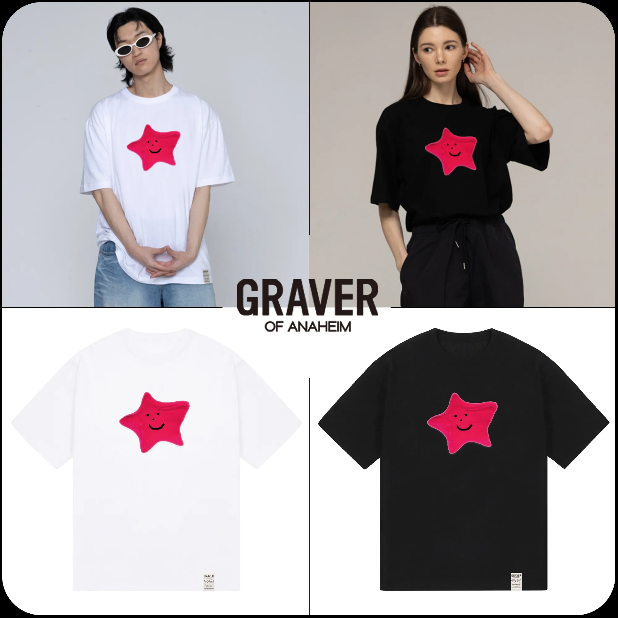 GRAVER  |Unisex Street Style Cotton Short Sleeves Logo T-Shirts